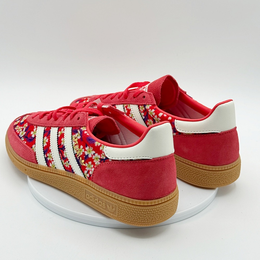 Adidas Handball Spezial X Liberty London Size 7 GS Red/White Floral JR3883, NEW - Picture 6 of 10